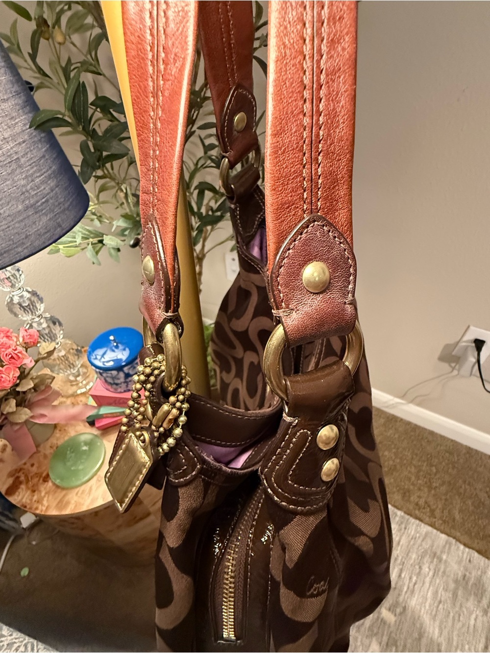 COACH Brown Madison Maggie Handbag - Picture 6 of 10